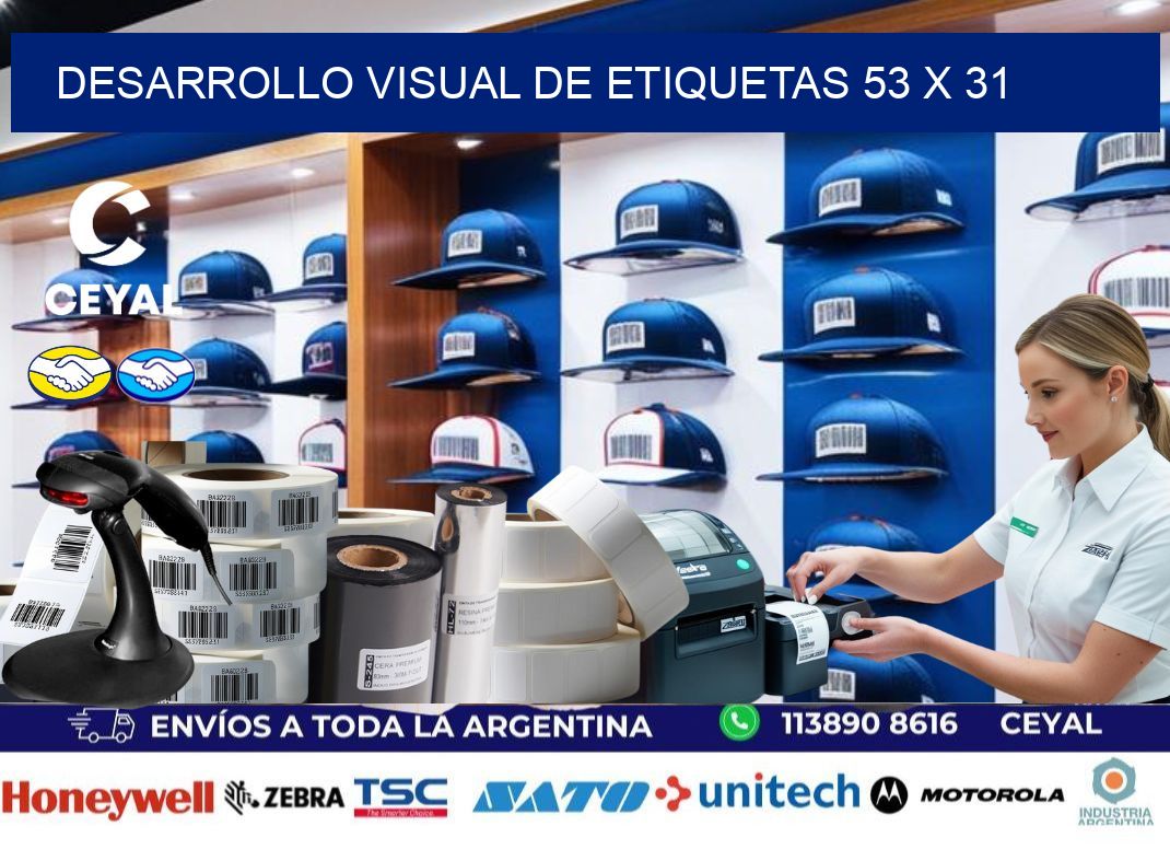 Desarrollo visual de etiquetas 53 x 31
