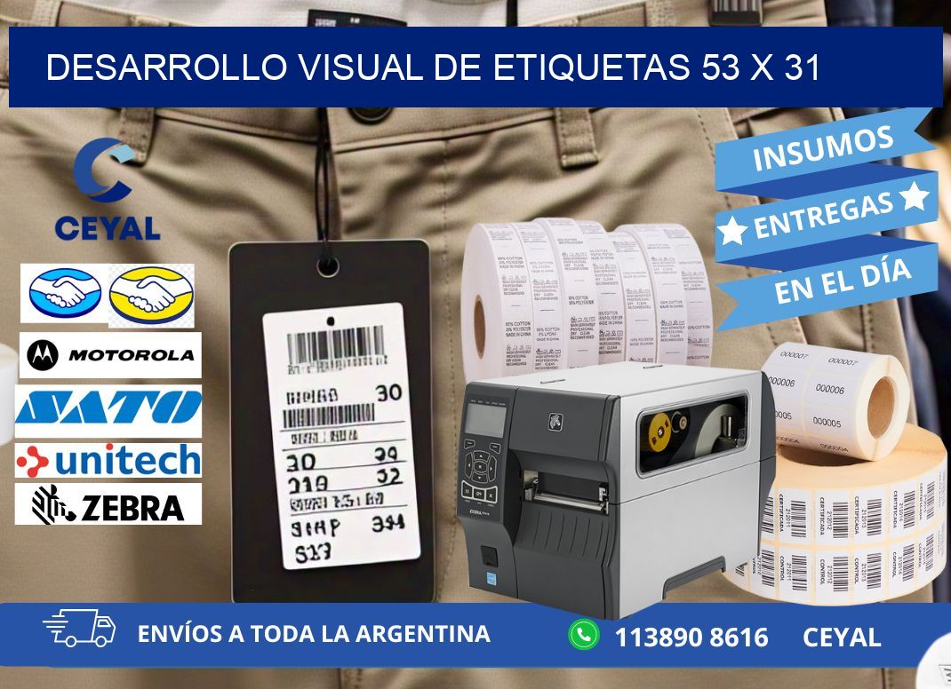 Desarrollo visual de etiquetas 53 x 31