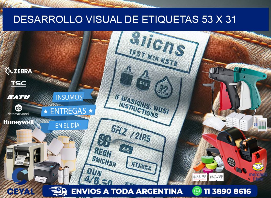 Desarrollo visual de etiquetas 53 x 31
