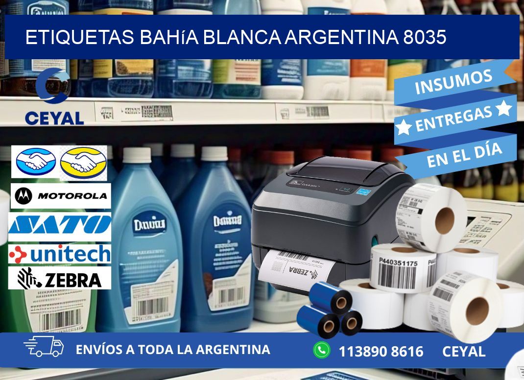 Etiquetas Bahía Blanca Argentina 8035