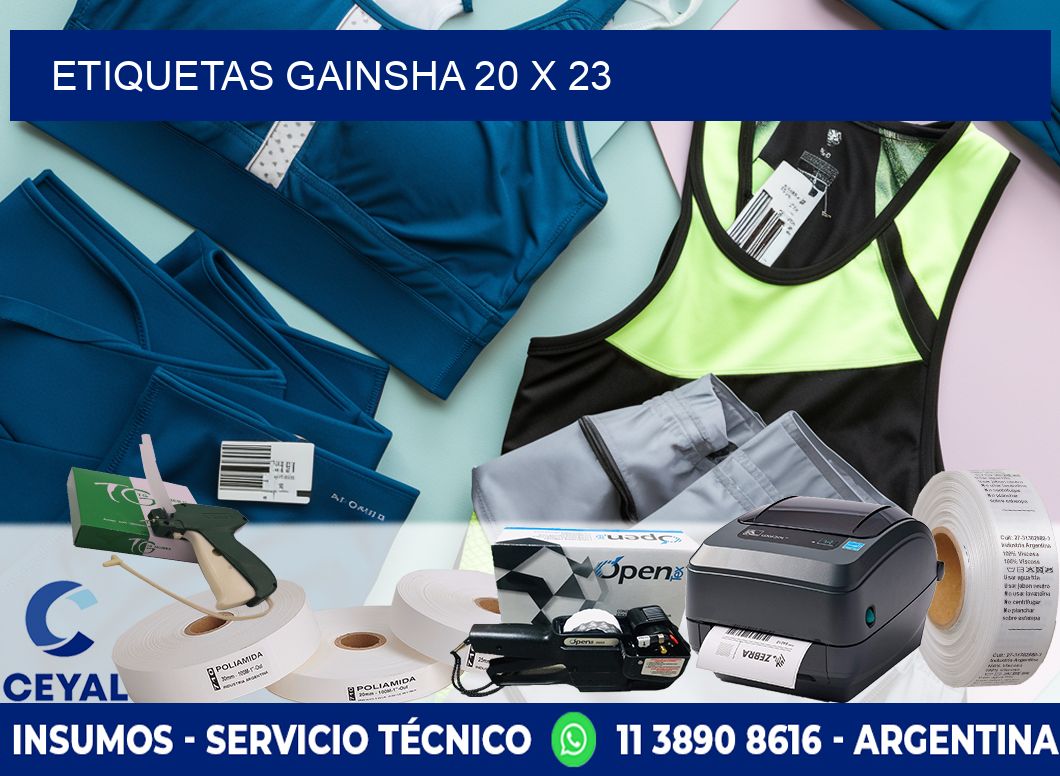 Etiquetas gainsha 20 x 23