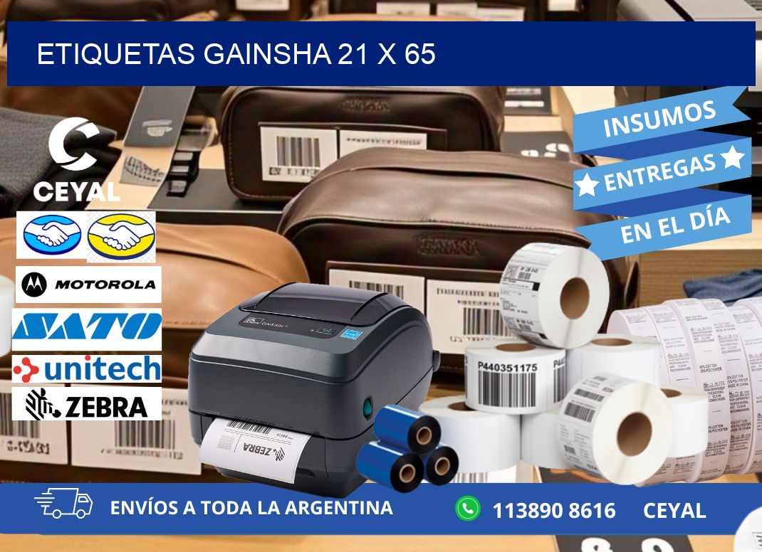 Etiquetas gainsha 21 x 65