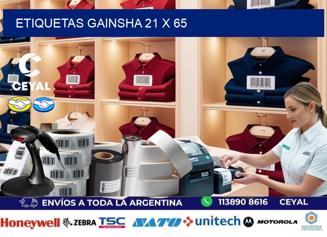 Etiquetas gainsha 21 x 65