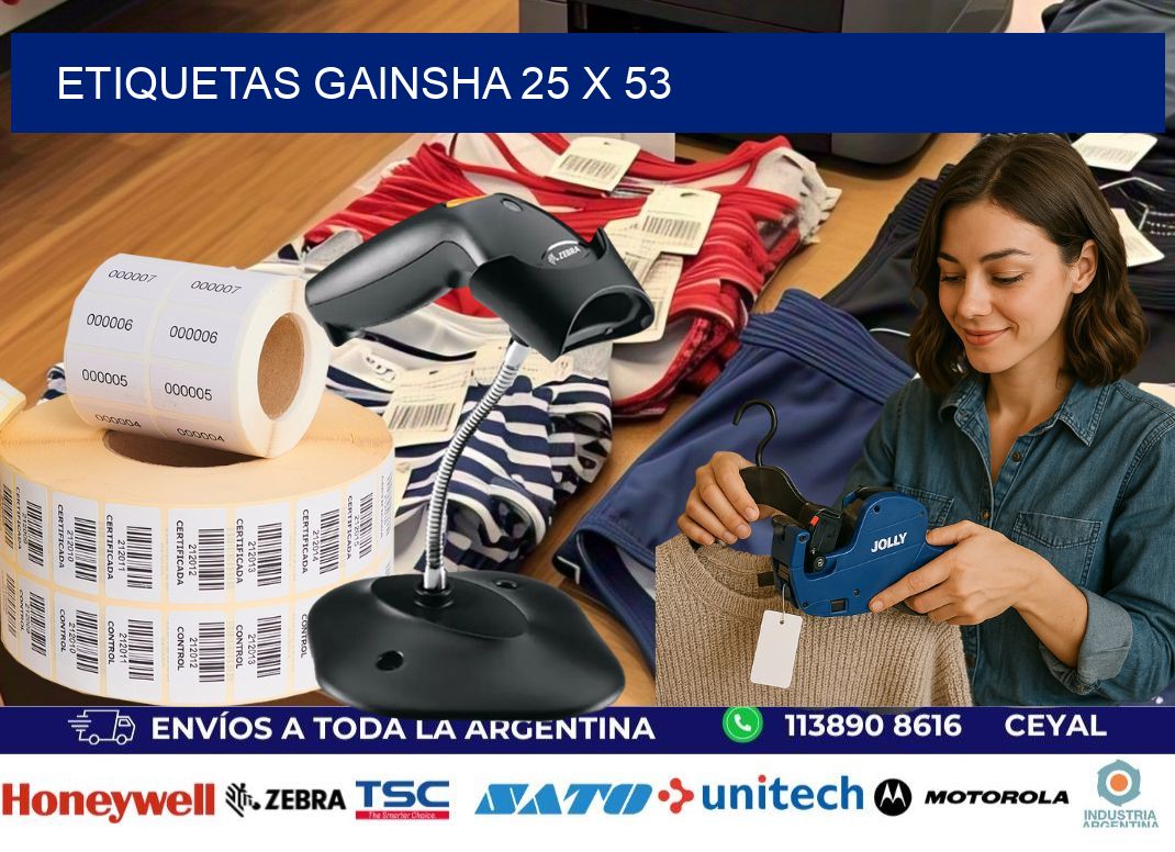 Etiquetas gainsha 25 x 53