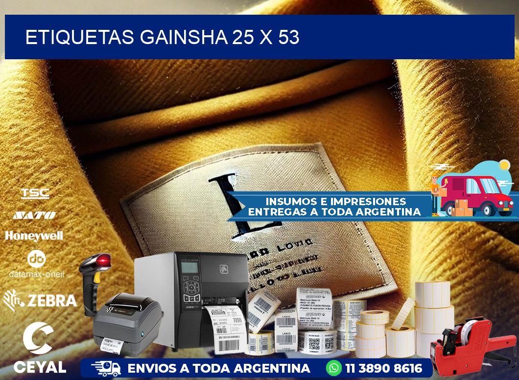 Etiquetas gainsha 25 x 53