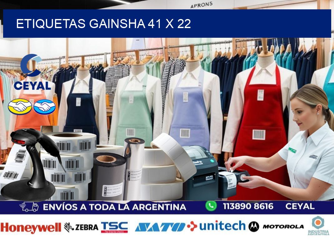 Etiquetas gainsha 41 x 22