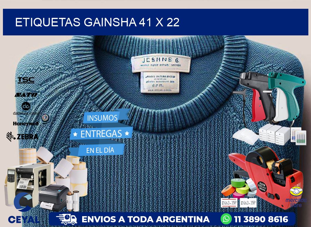Etiquetas gainsha 41 x 22