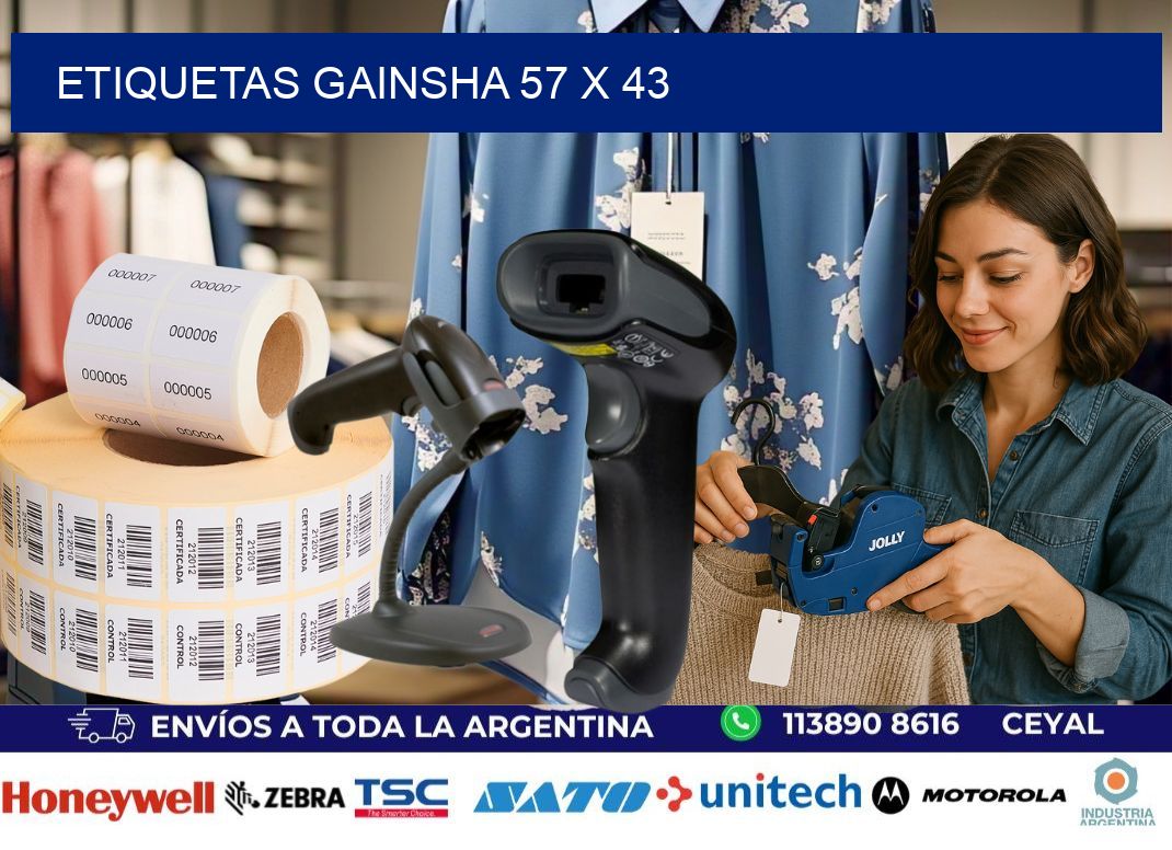 Etiquetas gainsha 57 x 43