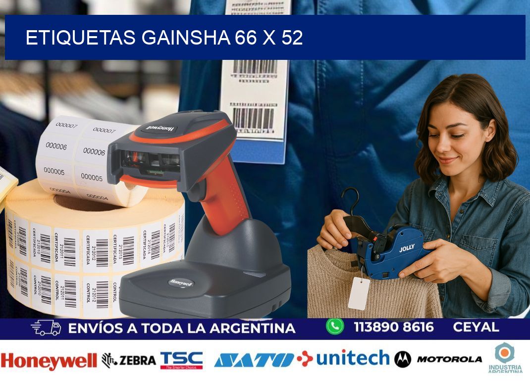 Etiquetas gainsha 66 x 52