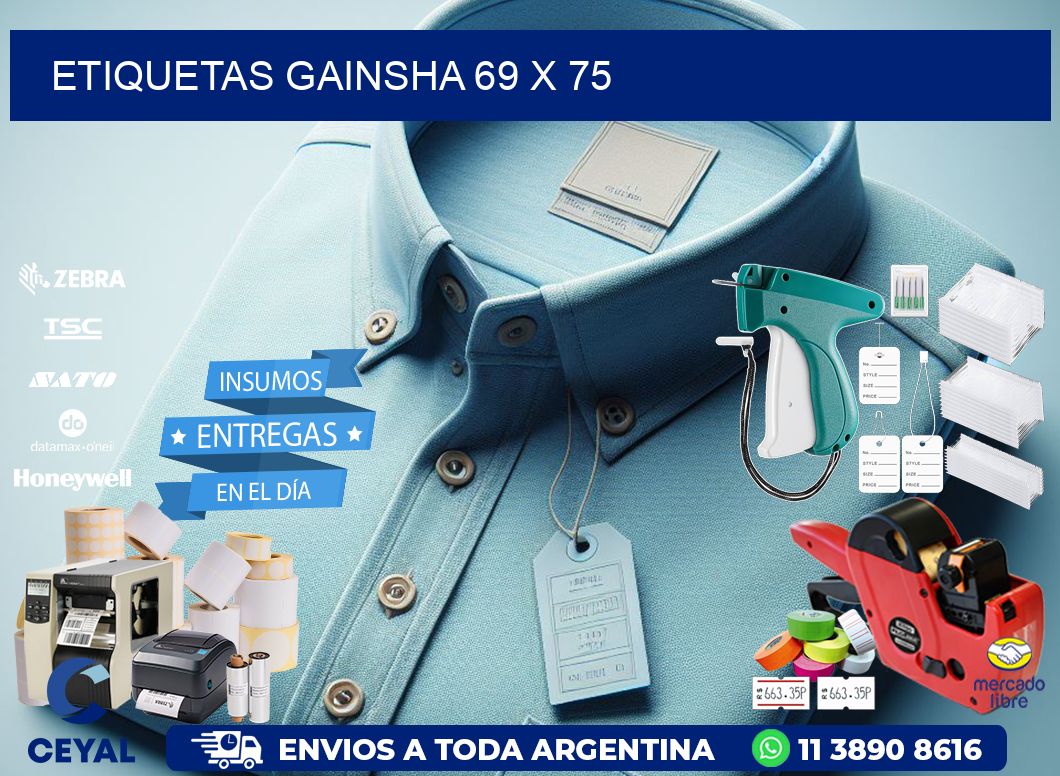 Etiquetas gainsha 69 x 75
