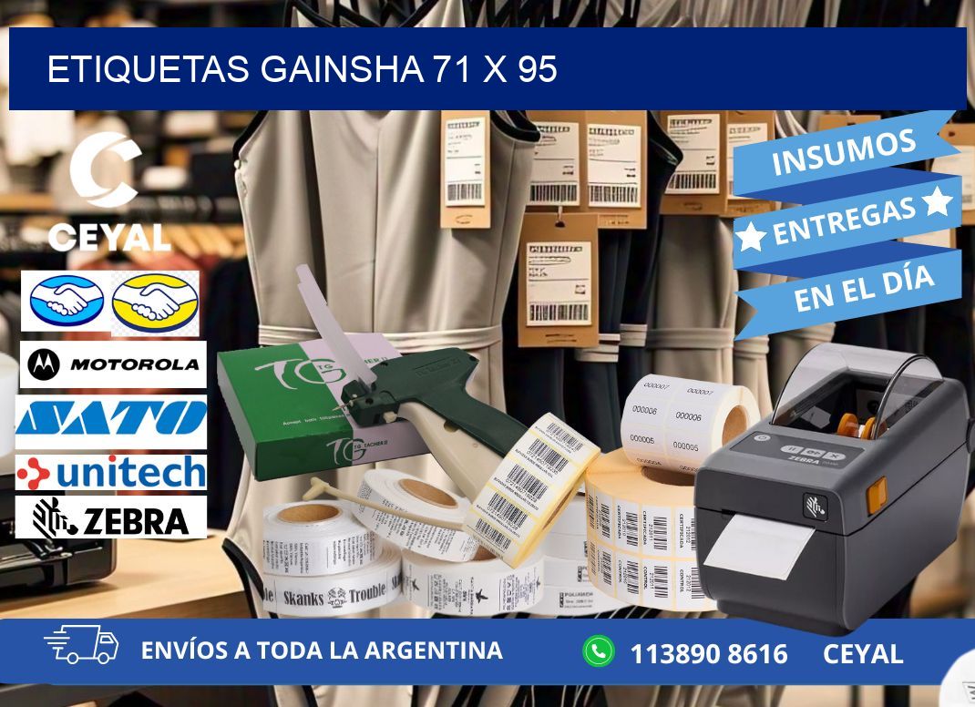 Etiquetas gainsha 71 x 95