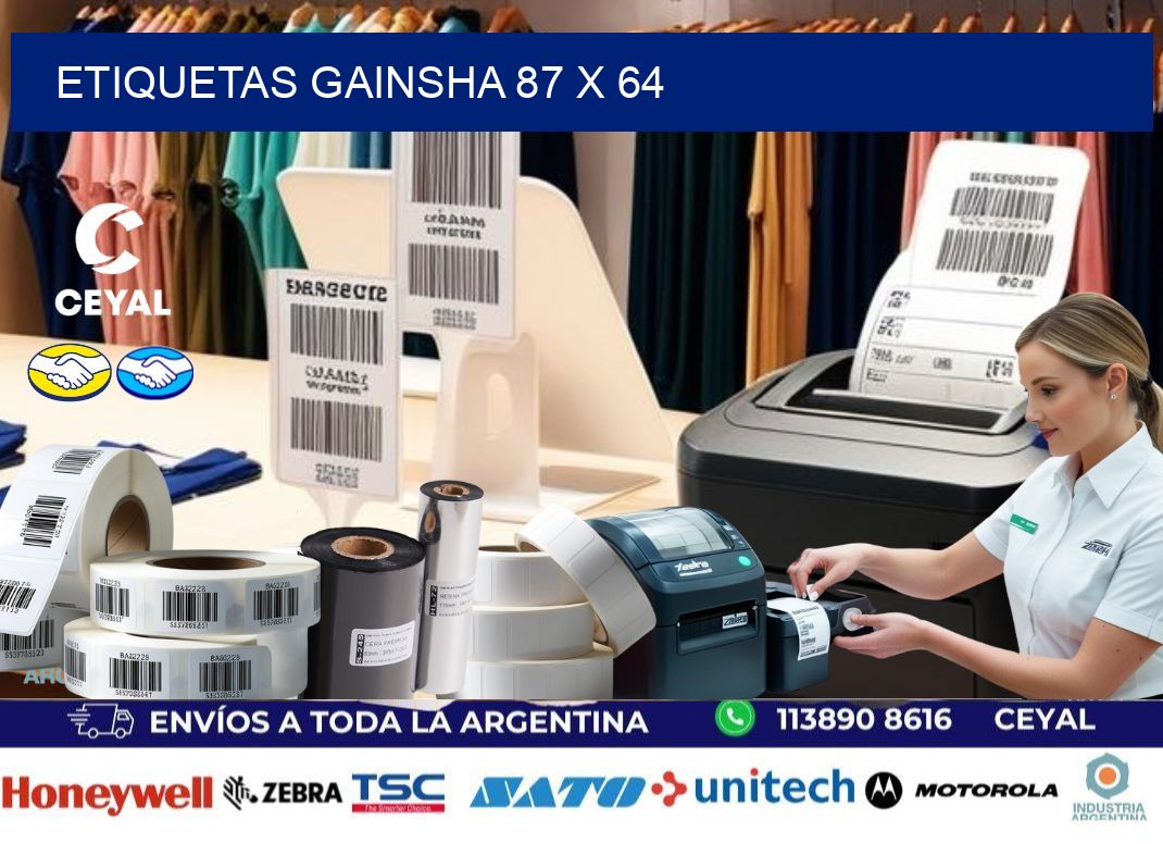Etiquetas gainsha 87 x 64