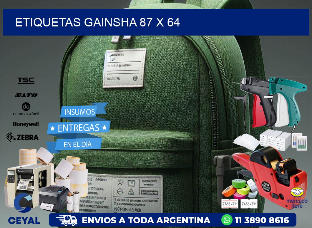 Etiquetas gainsha 87 x 64