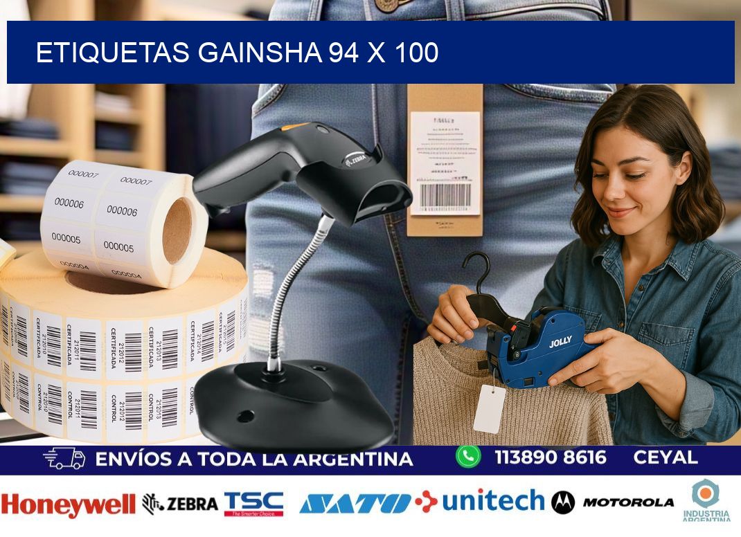 Etiquetas gainsha 94 x 100