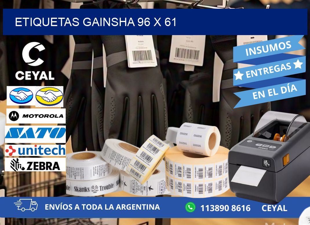 Etiquetas gainsha 96 x 61