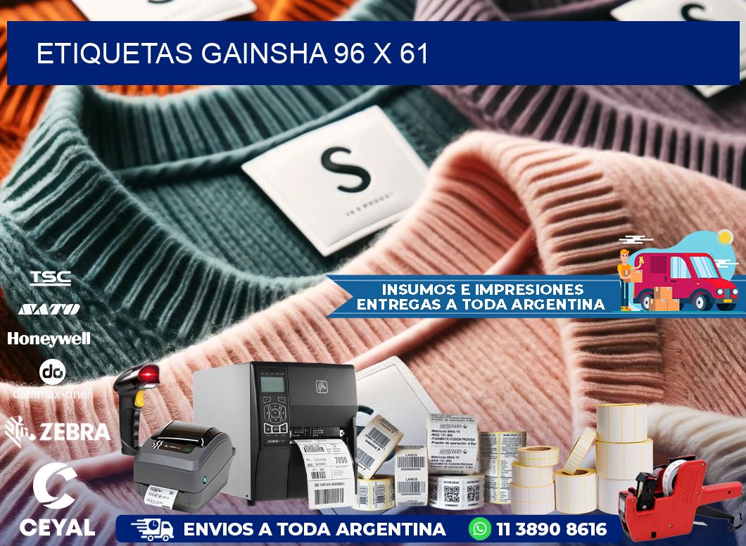 Etiquetas gainsha 96 x 61