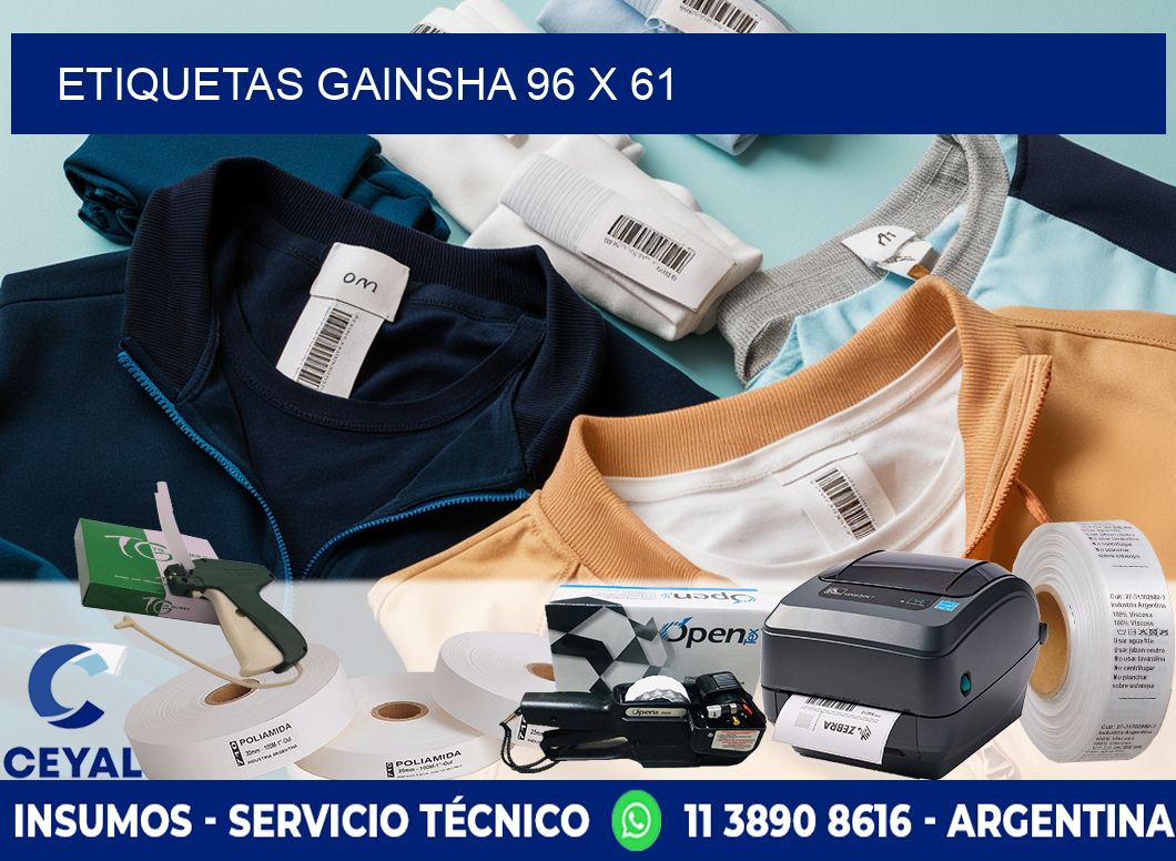 Etiquetas gainsha 96 x 61