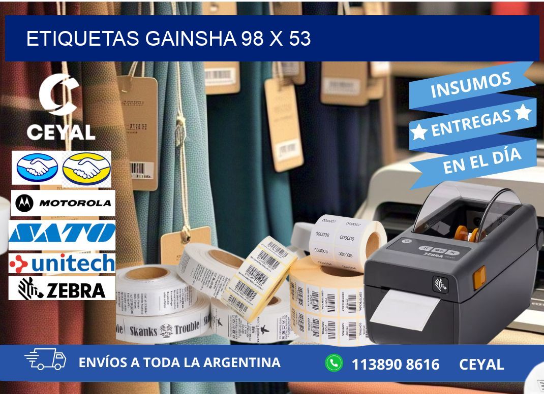 Etiquetas gainsha 98 x 53