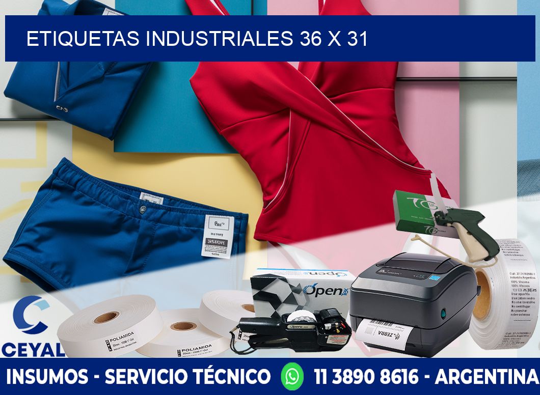 Etiquetas industriales 36 x 31