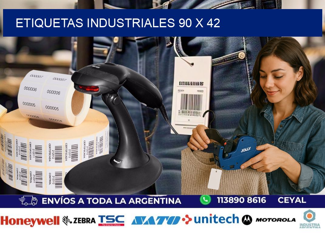 Etiquetas industriales 90 x 42