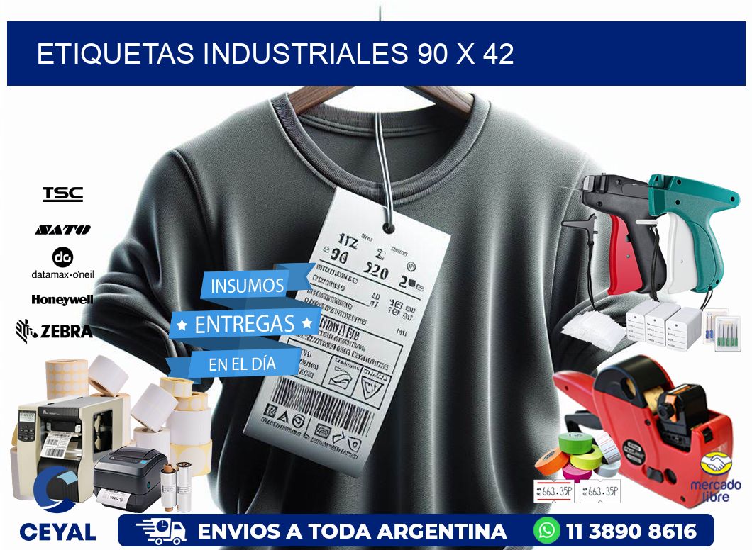 Etiquetas industriales 90 x 42