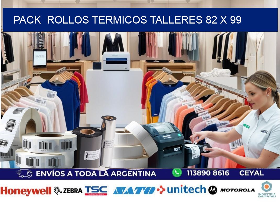 Pack  ROLLOS TERMICOS TALLERES 82 x 99
