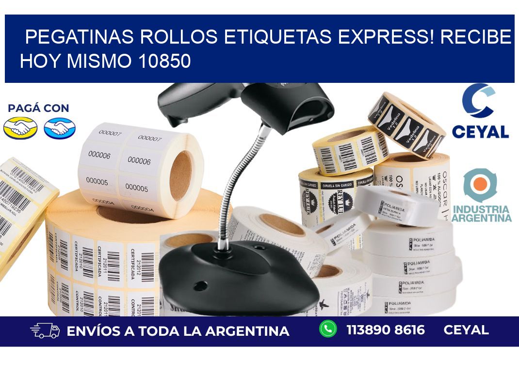 Pegatinas rollos etiquetas Express! Recibe Hoy Mismo 10850