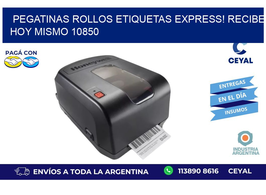 Pegatinas rollos etiquetas Express! Recibe Hoy Mismo 10850