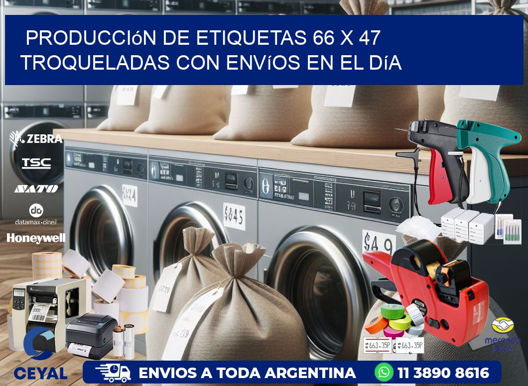 Producción de etiquetas 66 x 47 troqueladas con envíos en el día