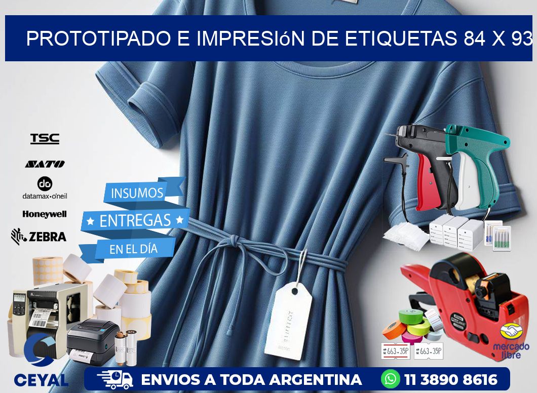 Prototipado e impresión de etiquetas 84 x 93