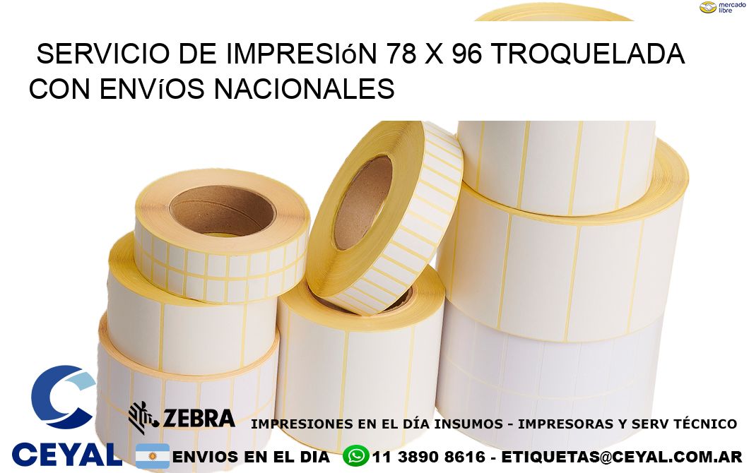 Servicio de impresión 78 x 96 troquelada con envíos nacionales