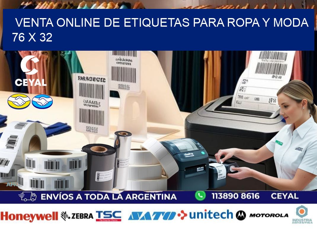 Venta Online de Etiquetas para Ropa y Moda 76 x 32