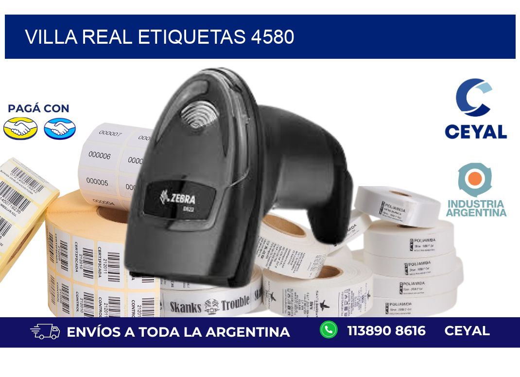 Villa Real etiquetas 4580