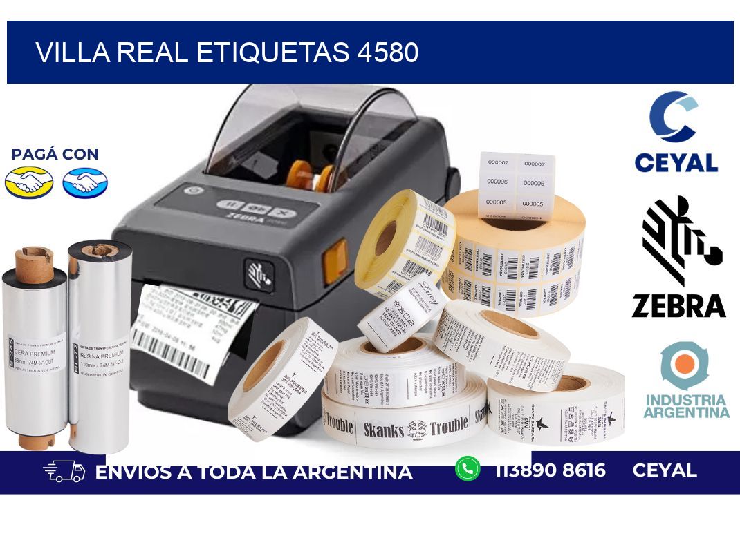 Villa Real etiquetas 4580