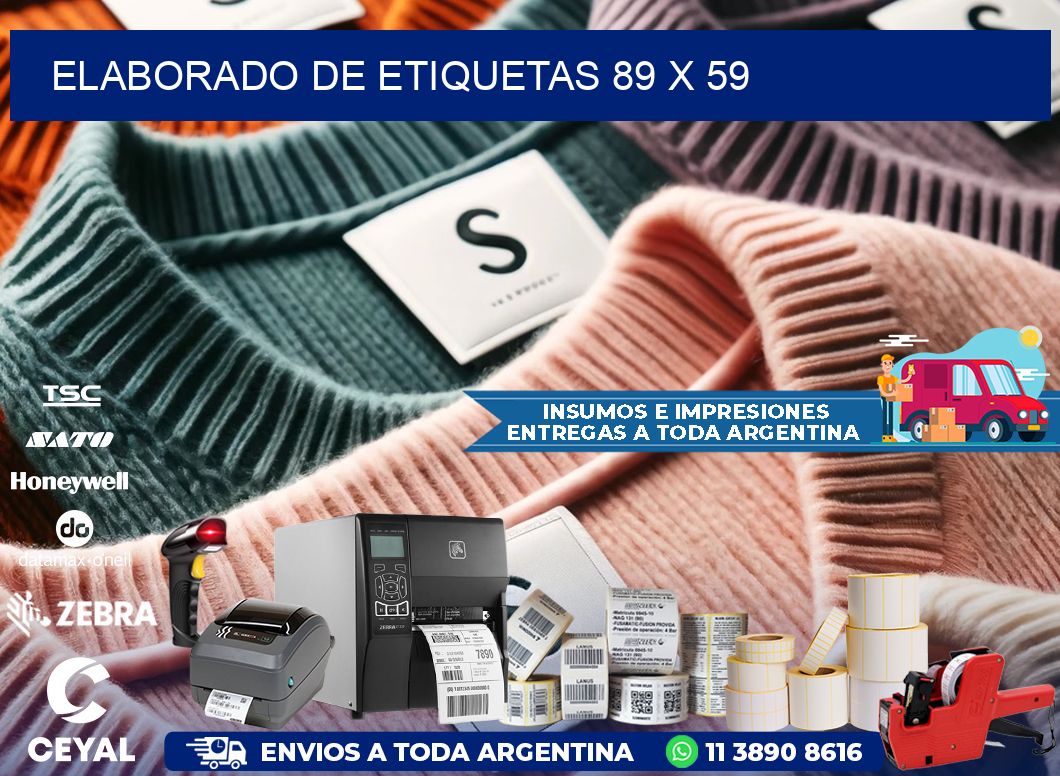elaborado de etiquetas 89 x 59