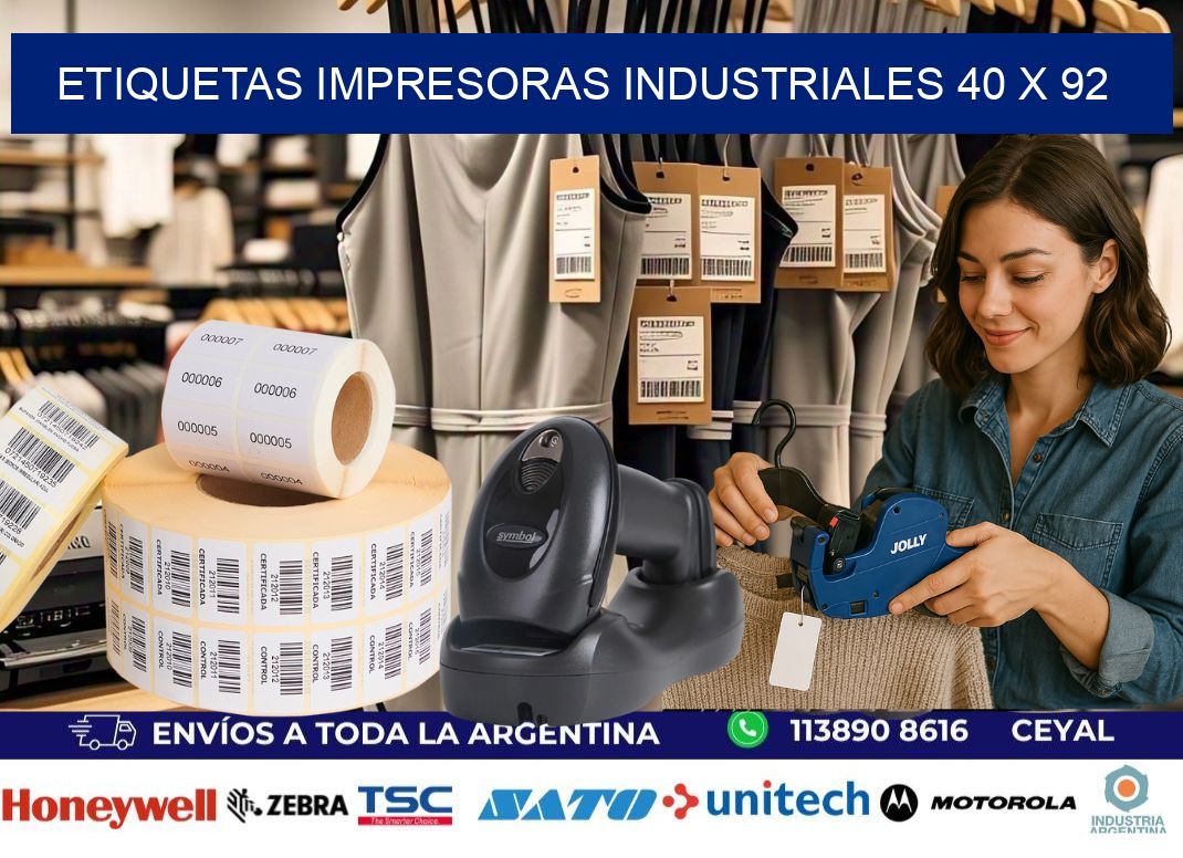 etiquetas impresoras industriales 40 x 92