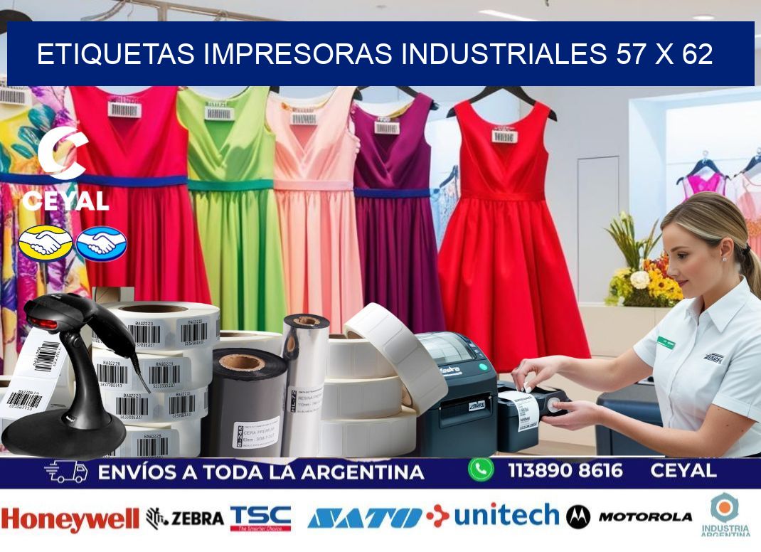 etiquetas impresoras industriales 57 x 62
