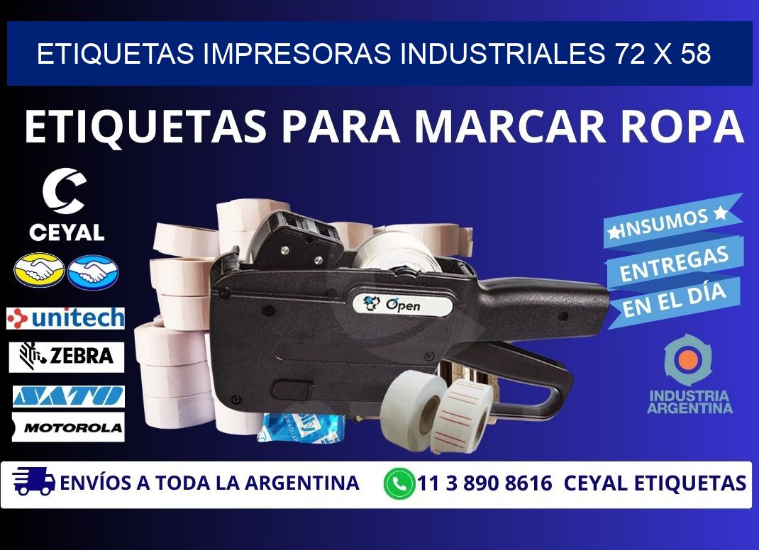 etiquetas impresoras industriales 72 x 58