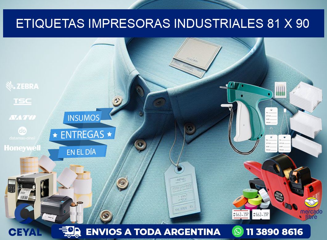etiquetas impresoras industriales 81 x 90