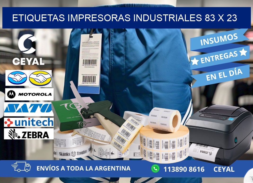 etiquetas impresoras industriales 83 x 23