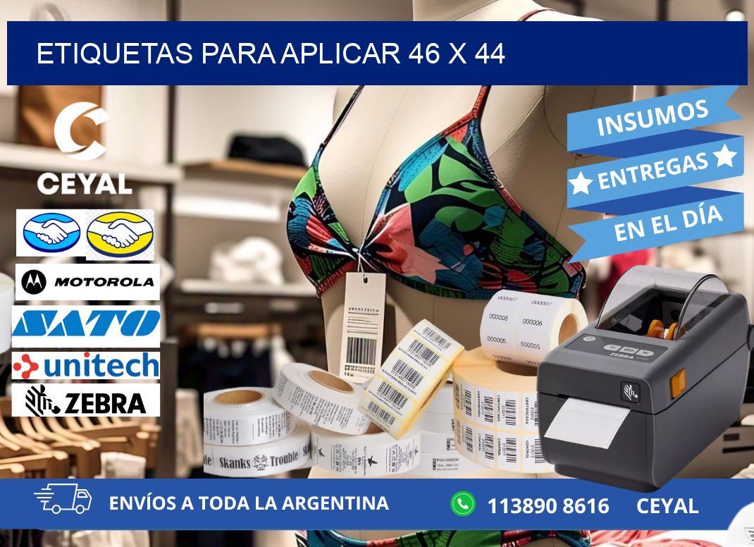 etiquetas para aplicar 46 x 44
