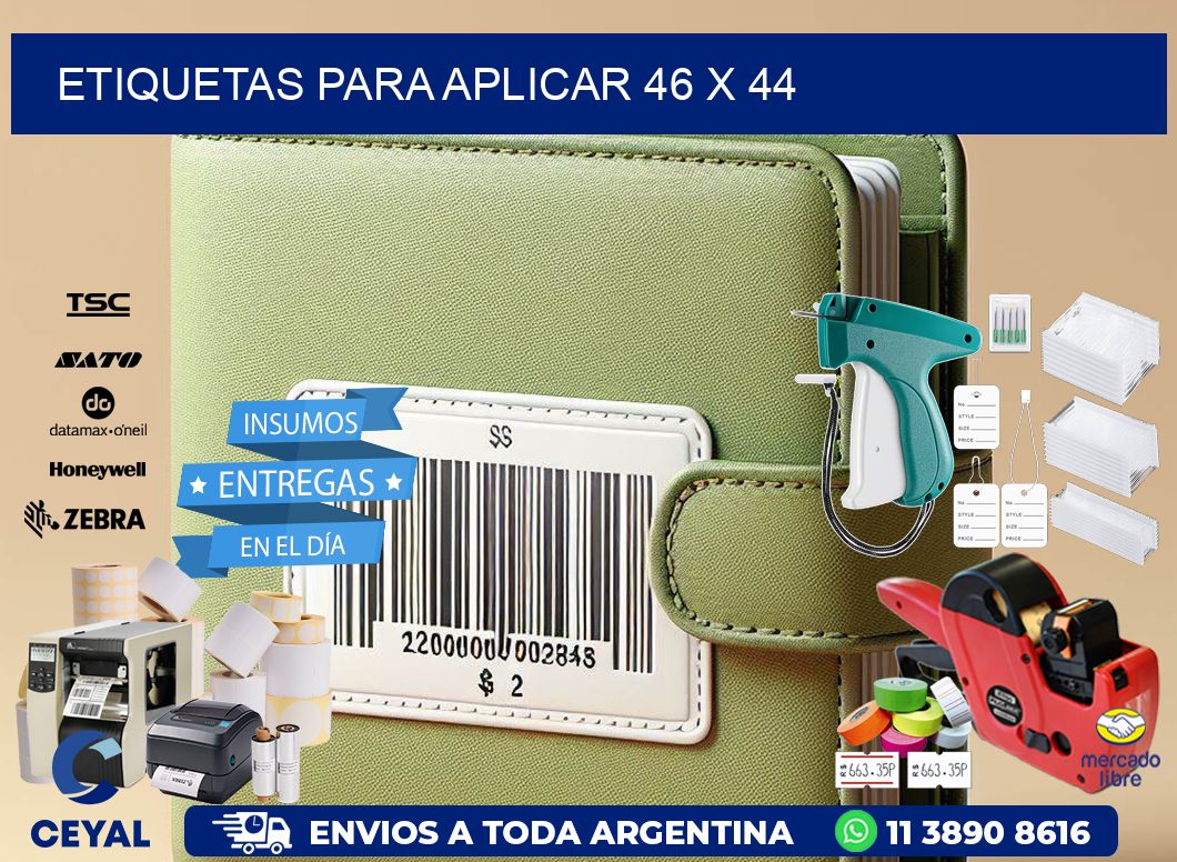 etiquetas para aplicar 46 x 44