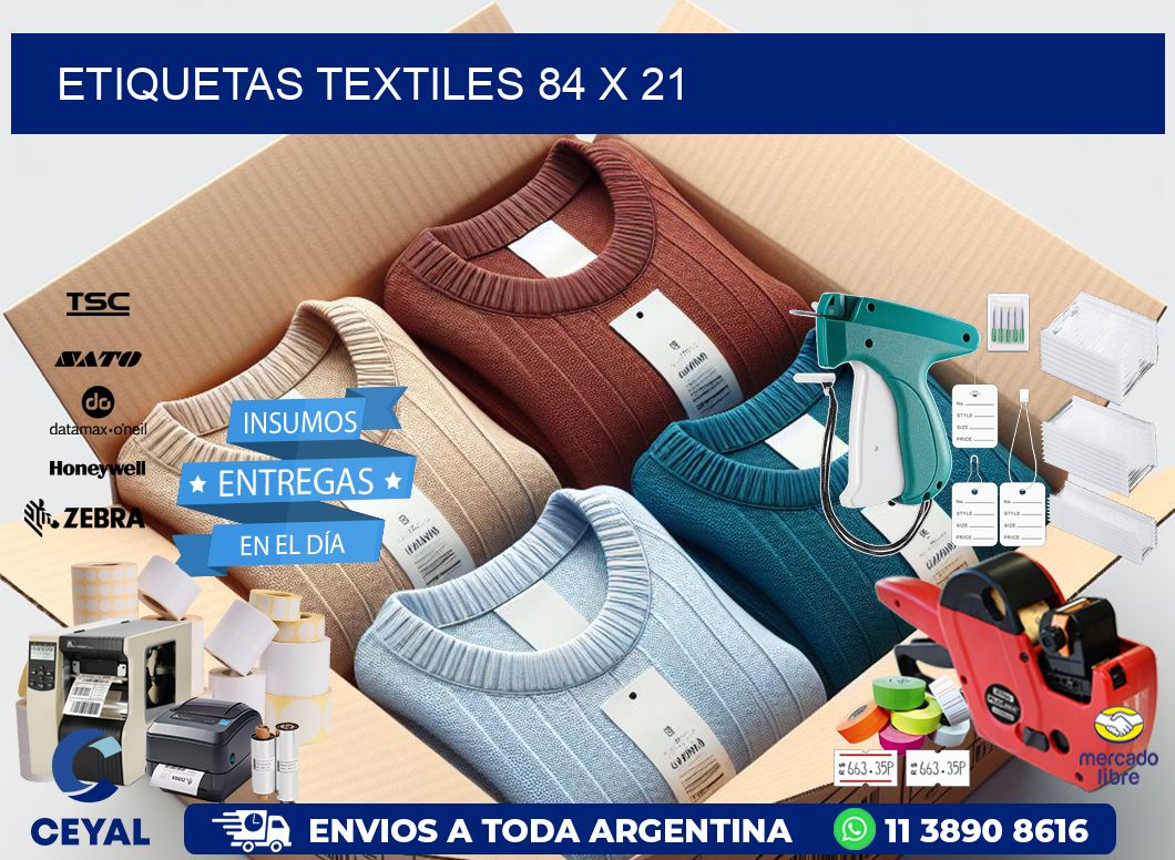 etiquetas textiles 84 x 21