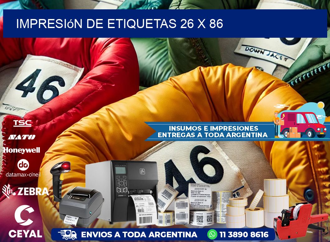 impresión de etiquetas 26 x 86