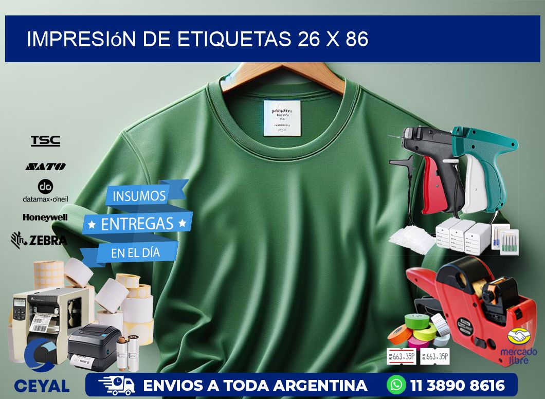 impresión de etiquetas 26 x 86