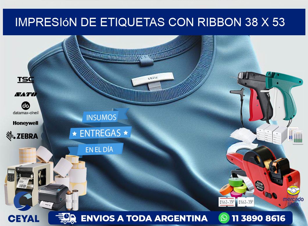 impresión de etiquetas con ribbon 38 x 53