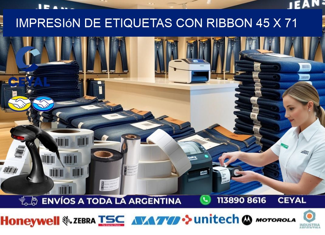 impresión de etiquetas con ribbon 45 x 71