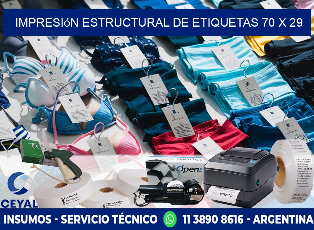 impresión estructural de etiquetas 70 x 29