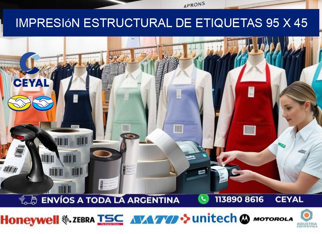 impresión estructural de etiquetas 95 x 45