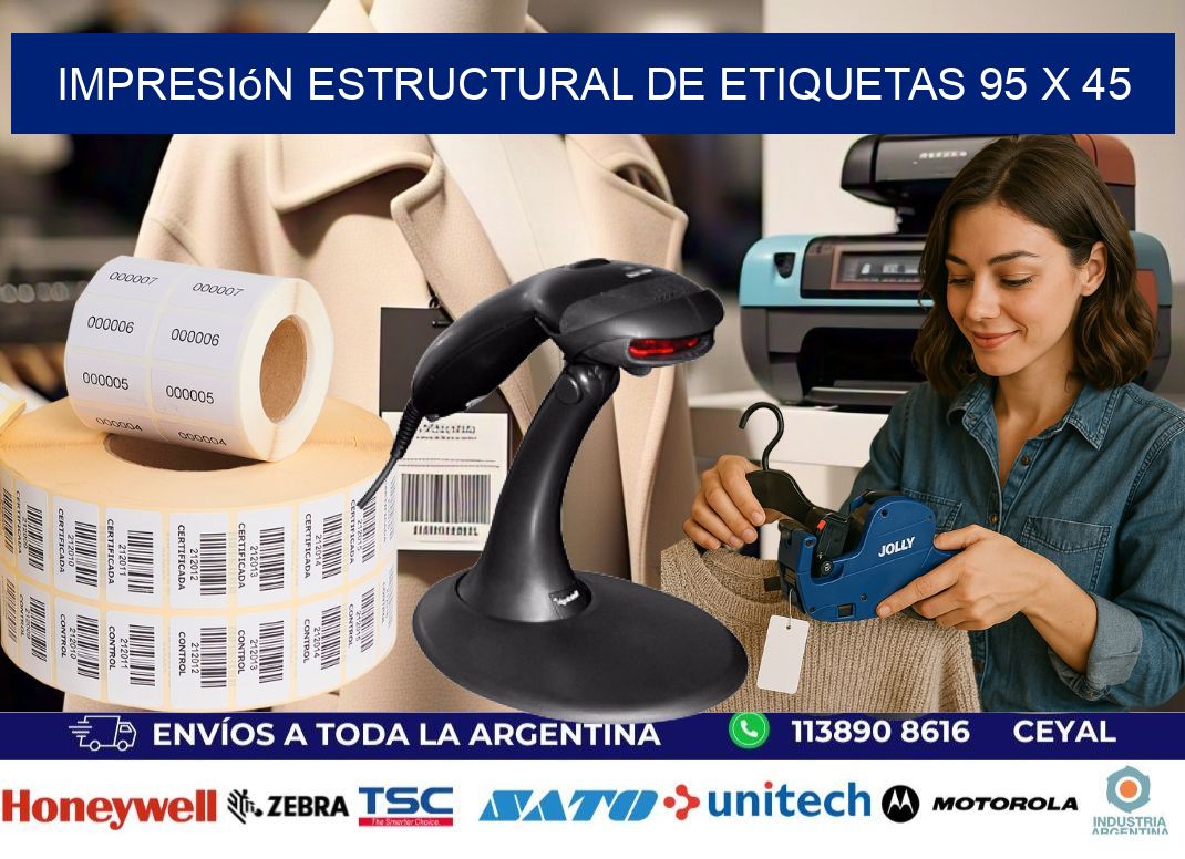 impresión estructural de etiquetas 95 x 45
